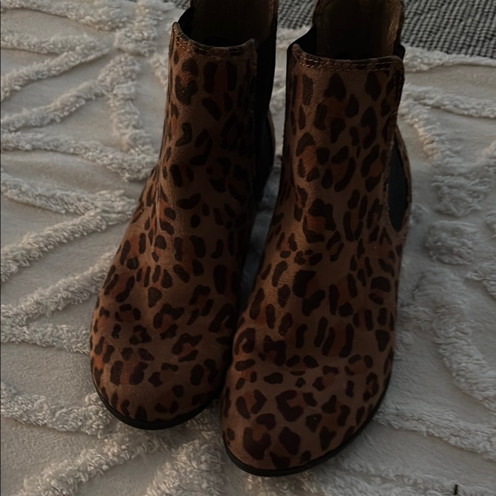 Leopard Print Ankle Boots